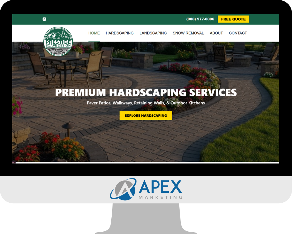 prestige scape design website